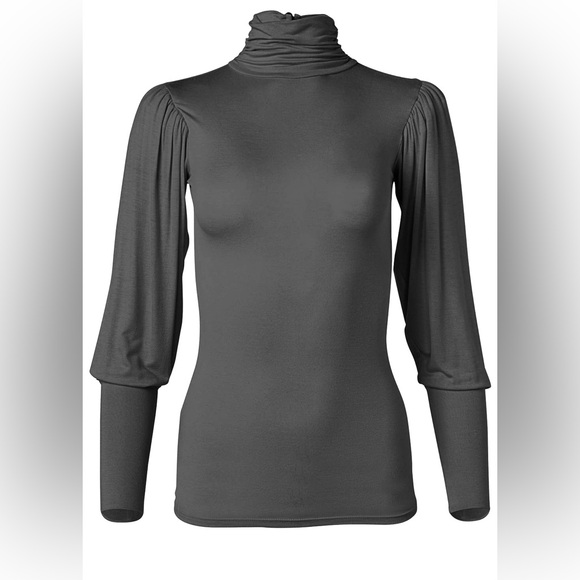 VENUS Turtleneck | Cream | M | Button Neck closure creates Beautiful Keyhole - Picture 9 of 10